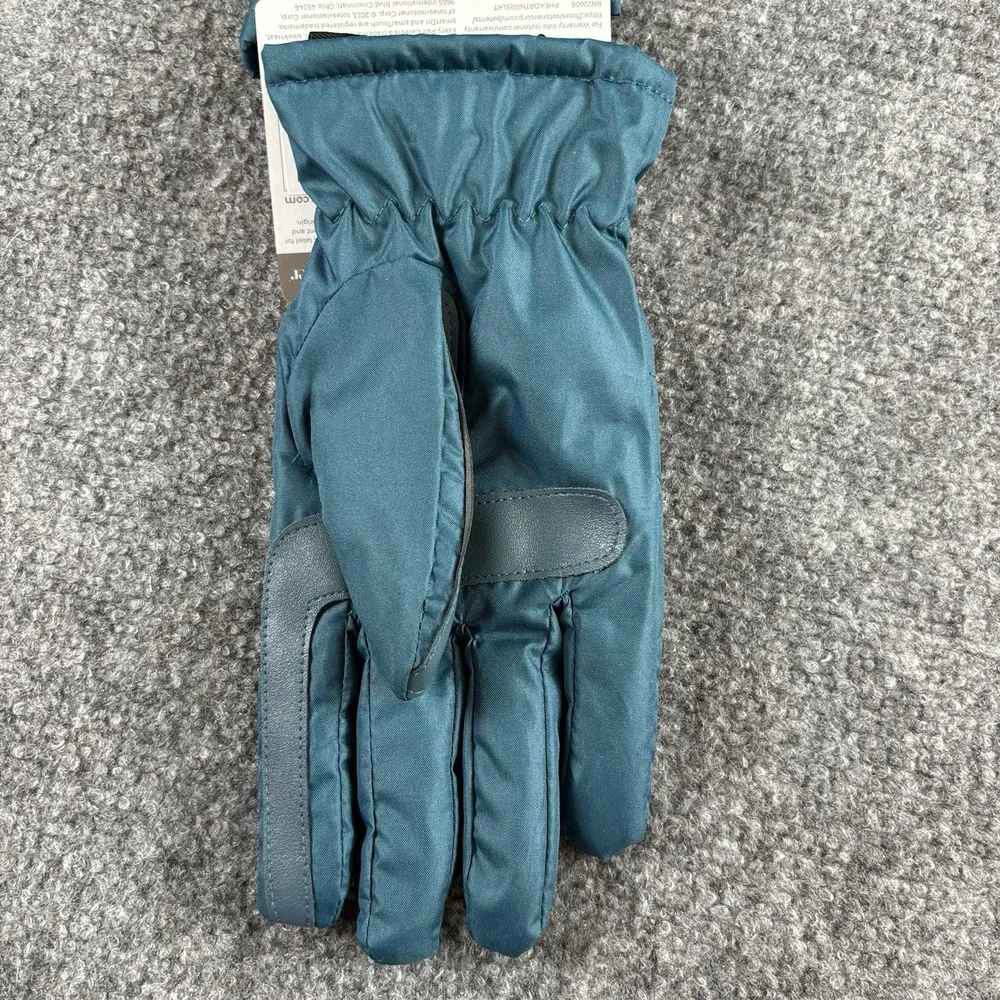 Isotoner Gloves Women S/M Peacock SleekHeat SmartTouch Winter Ski Quilted NWT